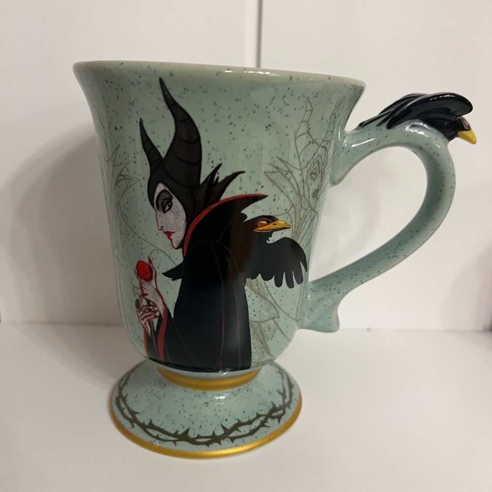 Rare Disney Store Maleficent Diablo Raven Art of Aurora Cup Mug By Marc Davis